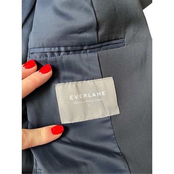 Everlane The Italian GoWeave Black Classic Blazer size 6 Wool - Picture 3 of 12